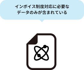 インボイス制度対応に必要なデータのみが含まれている