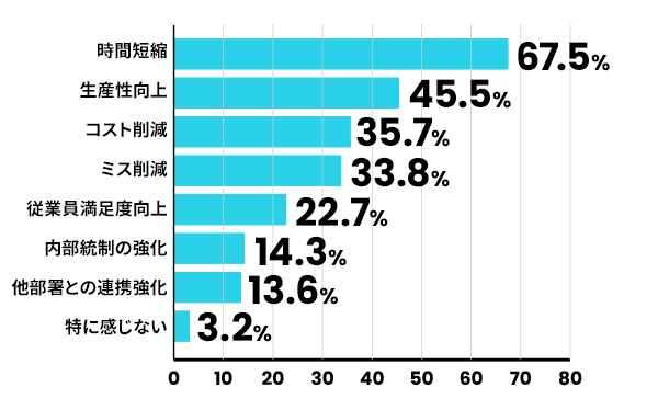 業務プロセス改善で、どのような効果がありましたか？